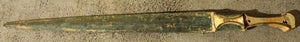 Bronze dagger with limestone inlay.