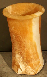 A Bactrian banded-calcite / alabaster tall vessel