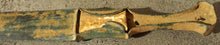 Load image into Gallery viewer, Bronze dagger with limestone inlay.