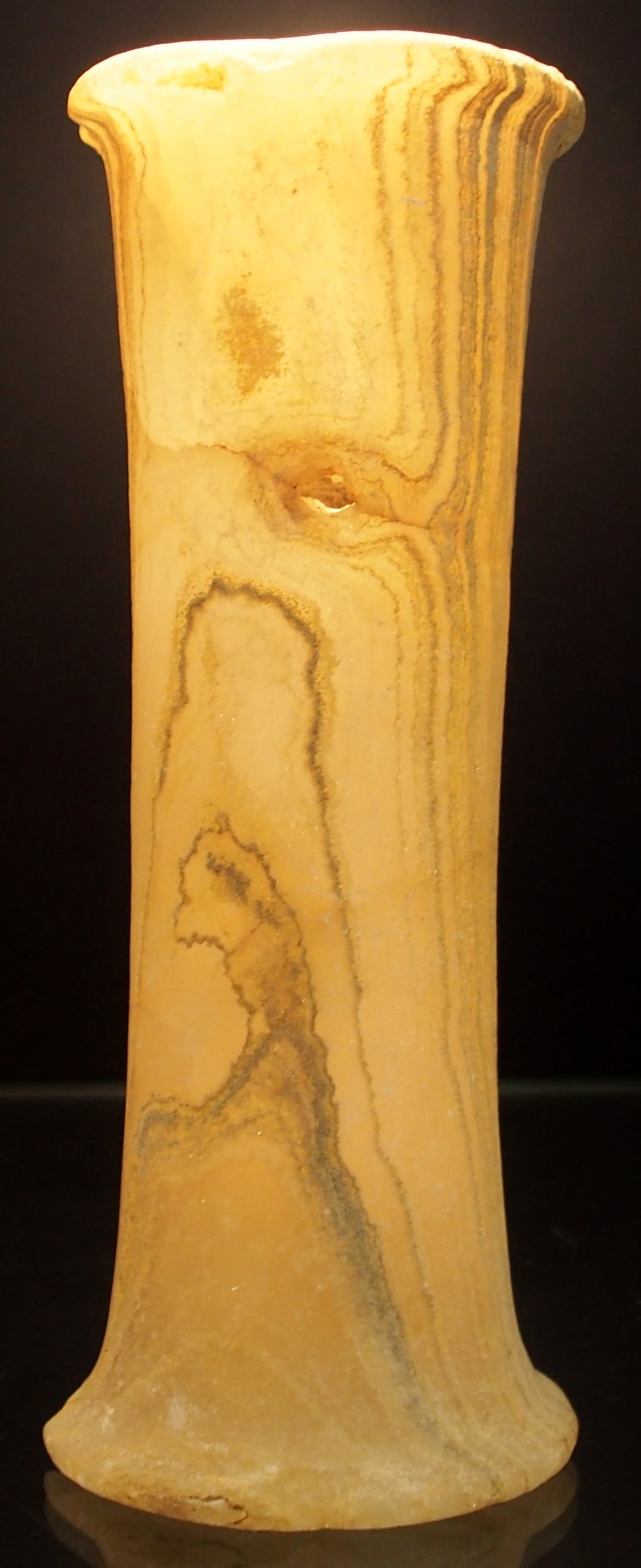 A Bactrian alabaster tall vessel