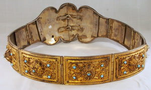 Caucasian gilt silver belt