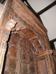 Monumental wooden door from India