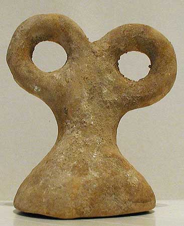 Neolithic terracotta eye idol